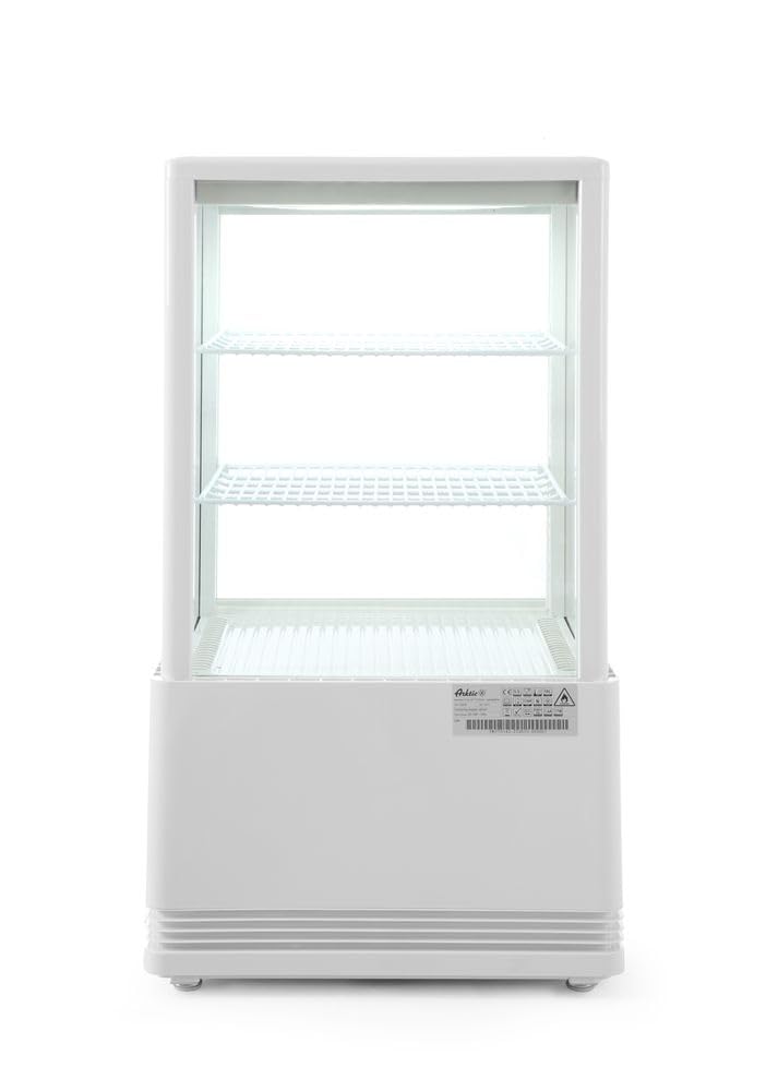 Wohnzimmerschrank HENDI, 816 mm, 230 V, 170 W, 58 L, Weiß, Kühlvitrine, Aufsatz, Kuchenvitrine, 2/6˚C, automatischer Abtauung