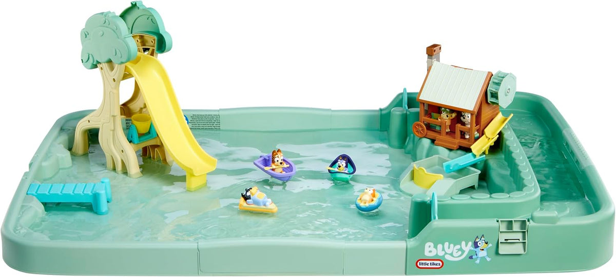 little tikes Planschbecken, Schwarz, Bluey Bushland Adventure - mit 6 Zubehörteilen, Aktives Spielen mit Bluey