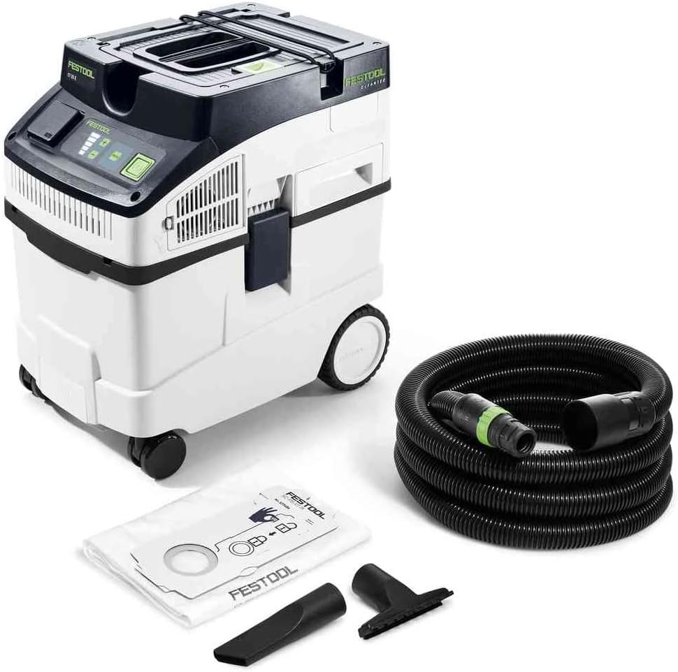Festool Dunstabzugshaube, Weiß/Schwarz, Absaugmobil CT 25 E CLEANTEC (mit Hauptfilter, Saugschlauch, SELFCLEAN Filtersack5