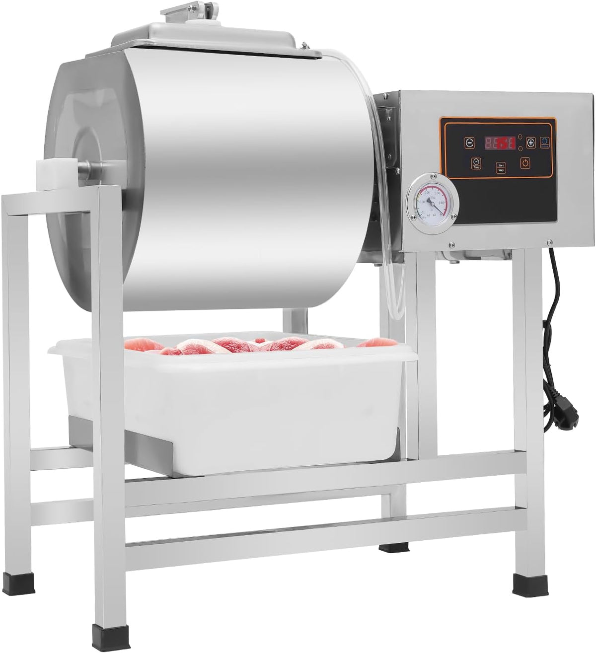 VonVVer Fleischwölfe, 38 l / 8,36 Gal, 240 W, 240 W, 38 L, Edelstahl, Gummi, Silber