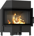 kratki Kaminofen, 9,9 kW, Schwarz, Kamineinsatz ZIBI ECO Ø 180 Eck Links, e Verkleidung