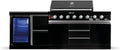 GORILLER Gasgrill, Schwarz, BLACKBACK S4 Outdoor-Küche, XXL- mit Kühlschrank, Edelstahl