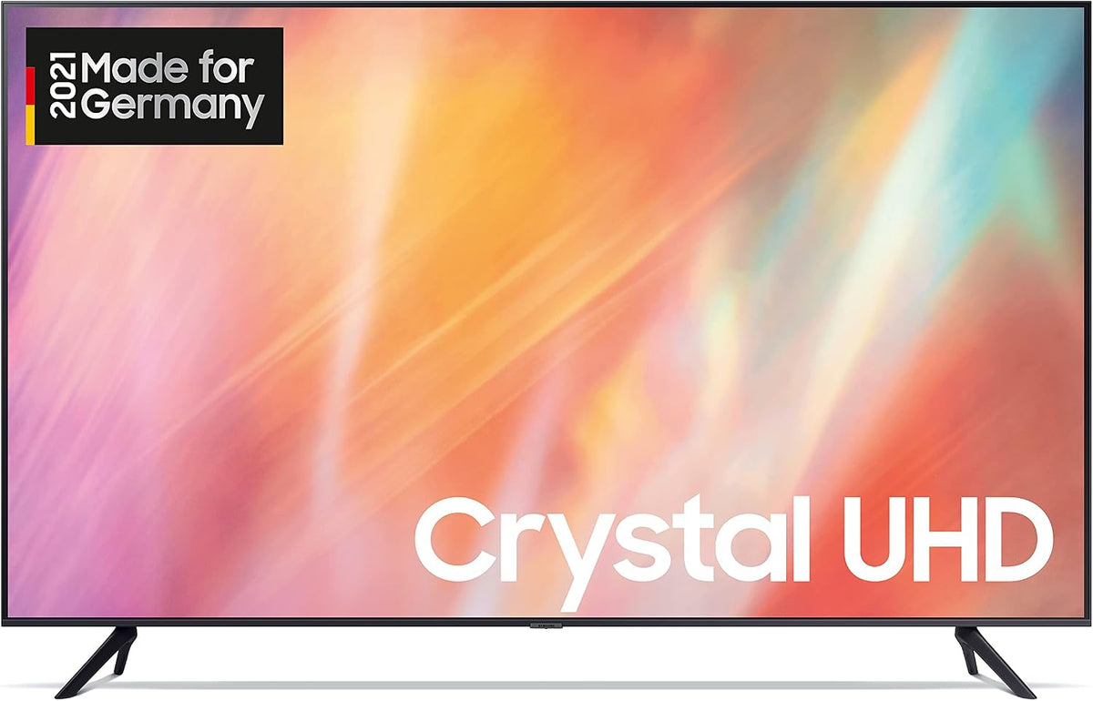 Samsung Fernseher, 55 Zoll, Schwarz, Smart TV, Crystal UHD TV 4K AU7199 (GU55AU7199UXZG, Deutsches Modell), Q-Symphony