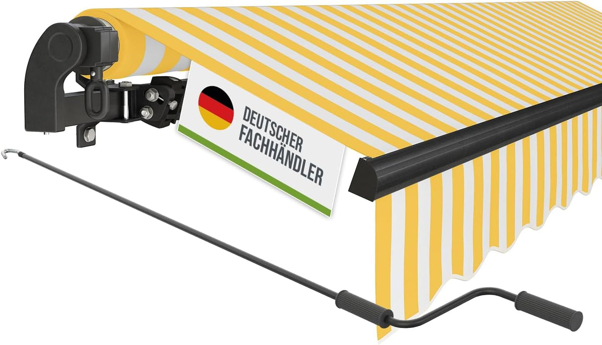 empasa Markise, Anthrazit/Schwarz, manuelle Gelenkarm Start