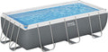 Bestway Stahlrahmenpool, 404 x 201 x 100 cm, grau, Steel Pro MAX Solo Pool ohne Zubehör, eckig