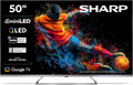 SHARP Fernseher, 50 Zoll, Schwarz, Smart TV, 50JP7765E QLED Google TV 4K UHD Smart TV Mini-LED