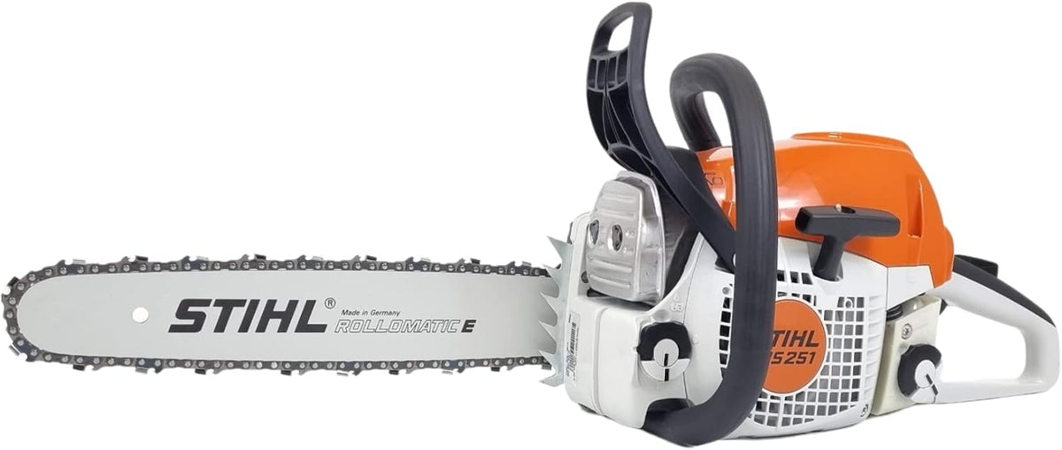 Stihl Kettensäge, 35 cm, 1,6 mm, Orange/Schwarz/Weiß, MS 251 /Motorsäge mit Schnittlänge mit Kette .325' x