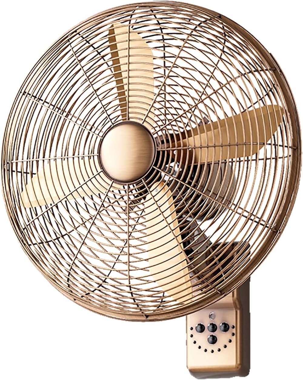 JKJZSALJ Wandventilatoren, Gold, Wandventilator Mit Fernbedienung, Omnidirektionale Kühlung Für Haushalt, Industrie Und Gewerbe