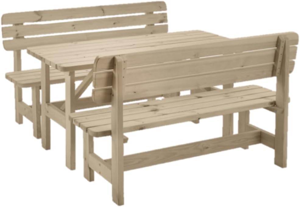 Gartenmöbel-Set iWerk, Grau, Gartengarnitur, Gartengarnitur aus Holz