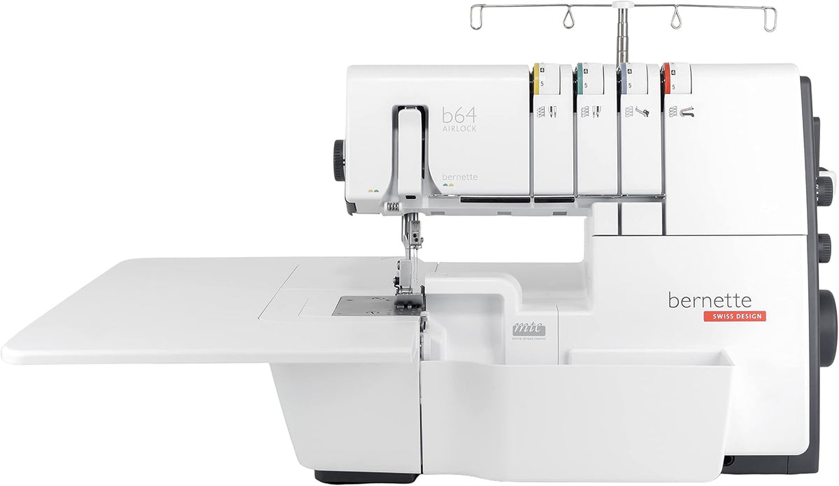 Bernina Overlock-Nähmaschinen, Schwarz, Bernette 64 Airlock 4 Faden Overlock mit Lufteinfädelung