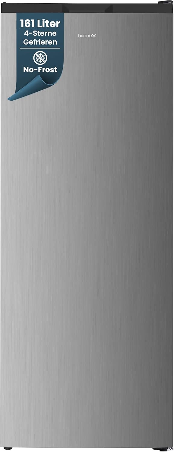 Gefrierschrank, 161 Liter, Weiß, homeX FSN1611E-S NoFrost Tiefkühlschrank groß