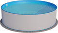Planet Pool Stahlrahmenpool, 400x120 cm, 0,6 mm, blau, Stahlwand rund Exklusiv, Stahl weiß, Folie, Einhängebiese