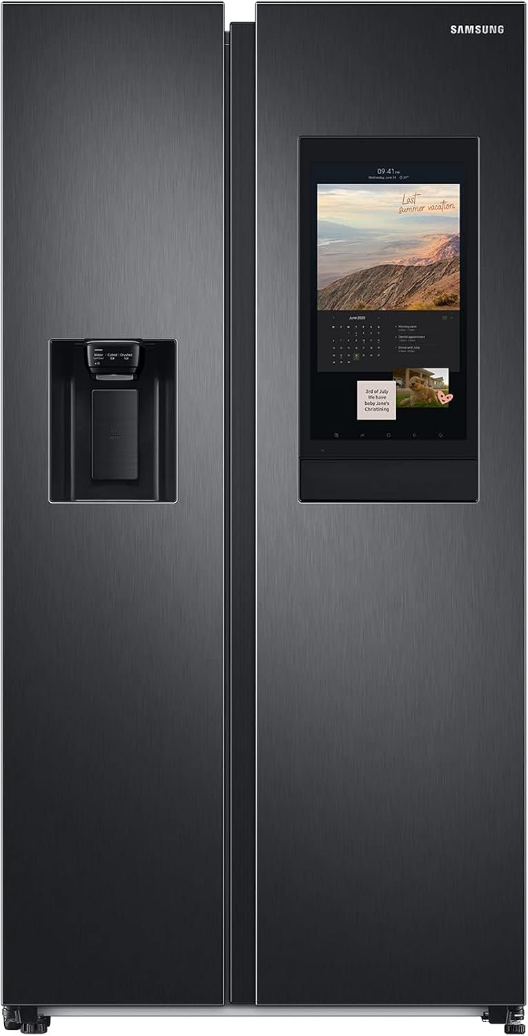 Samsung Side-by-Side-Kühlschrank, 178 cm, Schwarz, RS6HA8891B1/EG Side-by-Side Kühlschrank, 614 ℓ, 225 ℓ Gefriervolumen