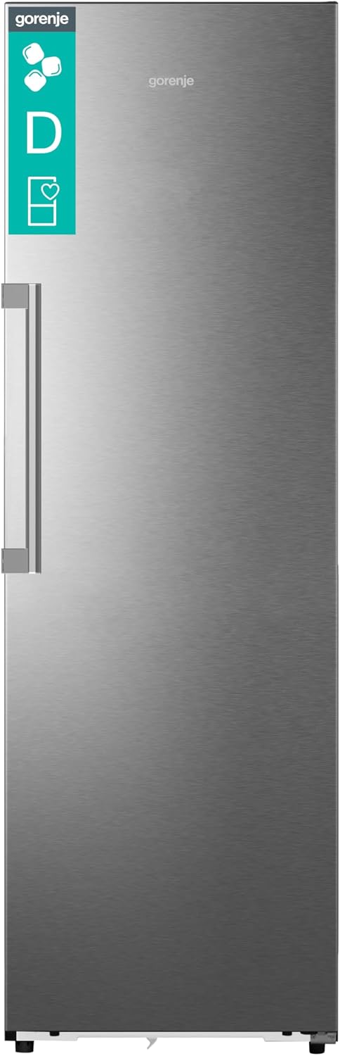 Gorenje Gefrierschrank, 59,5×185,6×60 cm, 312 Liter, 185 cm, Edelstahl, FNC618D6XWF Freistehend, SmartFit, Höhe