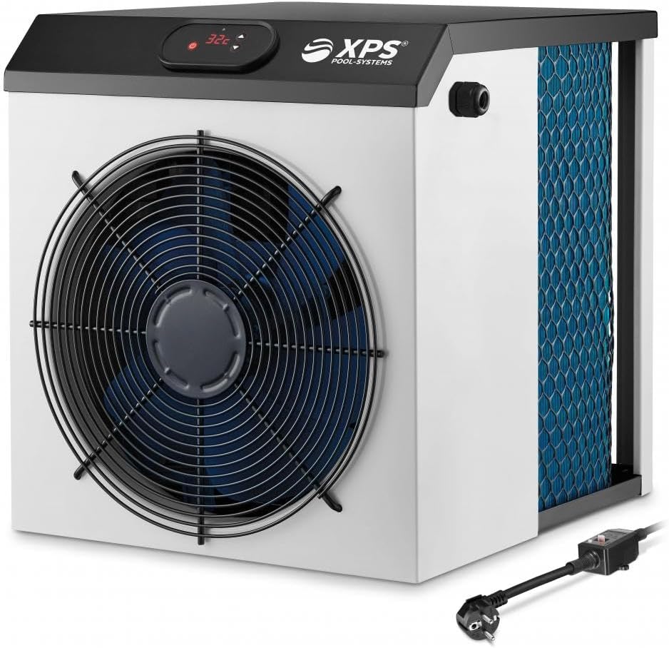 Pool-Systems Heizpumpen, 3,5 kW, 12m, Schwarz/Weiß/Blau, Wärmepumpe XPS-35 bis zu ³, COP 5, 5 - Energieeffiziente heizung für Aufstellbecken