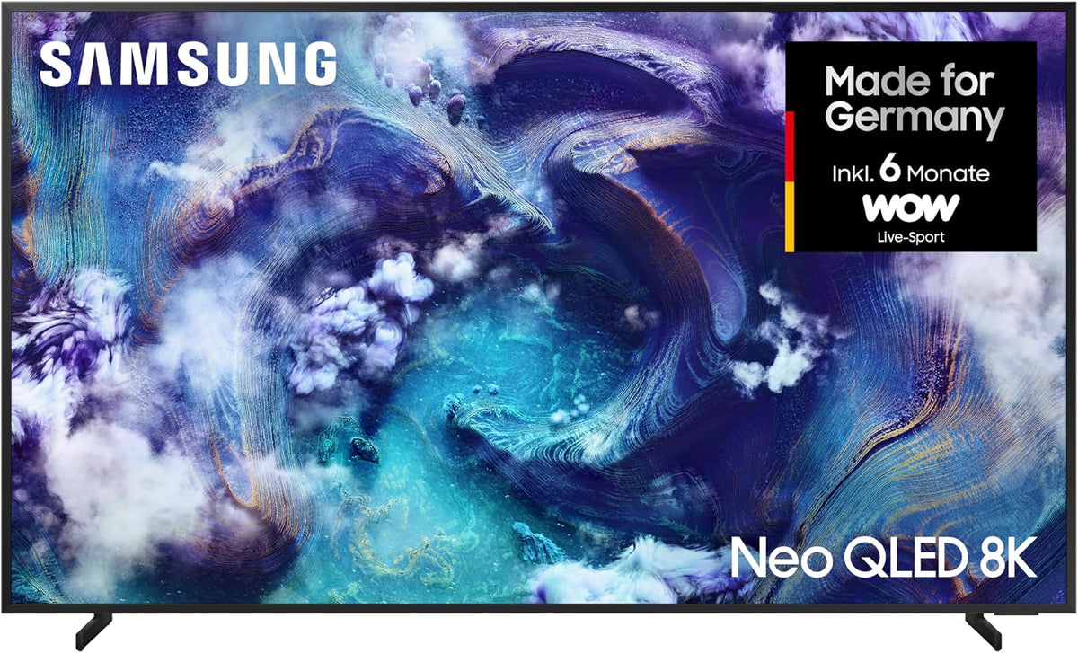 Samsung Fernseher, 85 Zoll, 214 cm, Schwarz, Smart TV, Neo QLED 8K QN900F Mini LED, Antireflexion, 8K AI Upscaling