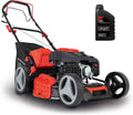 Scheppach Rasenmäher, 53 cm, 65 L, Schwarz/Rot/Grau, Benzin MS230-53 mit Radantrieb, Schnittbreite, Fangbox, Höhenverstellung 7 Stufen